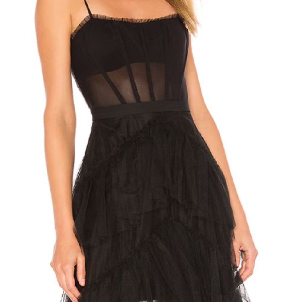 BCBG Corset Tulle Gown Black Size 2